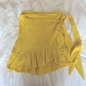 Zara Wrap Skirt Yellow